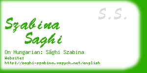 szabina saghi business card